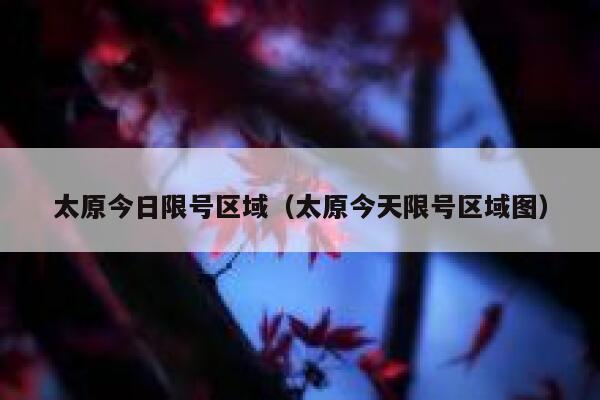 太原今日限号区域（太原今天限号区域图） 第1张