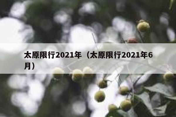 太原限行2021年（太原限行2021年6月） 第1张