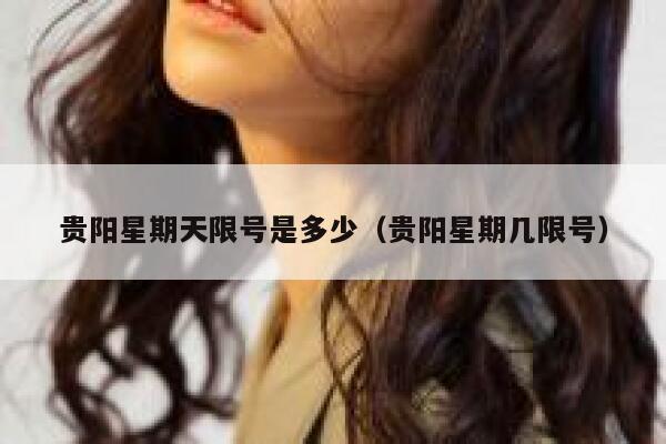贵阳星期天限号是多少（贵阳星期几限号） 第1张