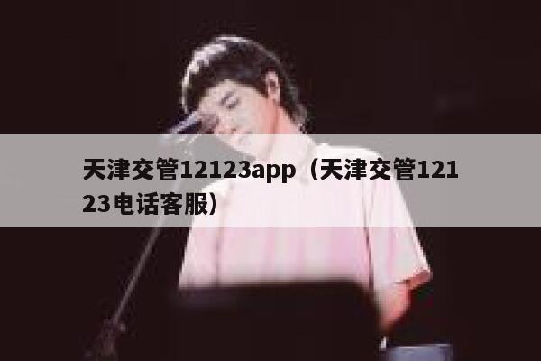 天津交管12123app（天津交管12123电话客服） 第1张