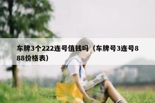车牌3个222连号值钱吗（车牌号3连号888价格表） 第1张
