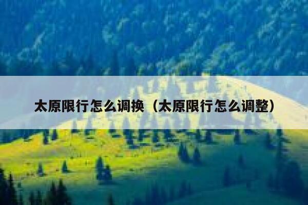 太原限行怎么调换（太原限行怎么调整） 第1张
