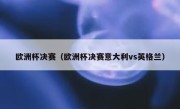 欧洲杯决赛（欧洲杯决赛意大利vs英格兰） 