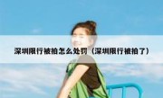 深圳限行被拍怎么处罚（深圳限行被拍了） 