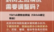 TikTok刷粉丝网站（tiktok破亿粉丝） 