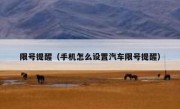 限号提醒（手机怎么设置汽车限号提醒） 