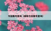 今日限号查询（绵阳今日限号查询） 