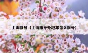 上海限号（上海限号外地车怎么限号） 