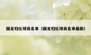 国足归化球员名单（国足归化球员名单最新） 