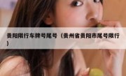 贵阳限行车牌号尾号（贵州省贵阳市尾号限行） 