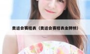 奥运会赛程表（奥运会赛程表金牌榜） 