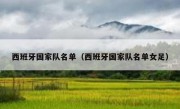 西班牙国家队名单（西班牙国家队名单女足） 