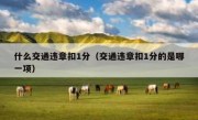 什么交通违章扣1分（交通违章扣1分的是哪一项） 