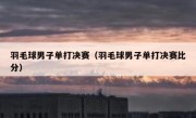 羽毛球男子单打决赛（羽毛球男子单打决赛比分） 