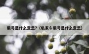 限号是什么意思?（私家车限号是什么意思） 