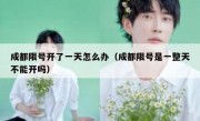 成都限号开了一天怎么办（成都限号是一整天不能开吗） 