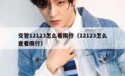交管12123怎么看限行（12123怎么查看限行） 