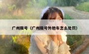 广州限号（广州限号外地车怎么处罚） 