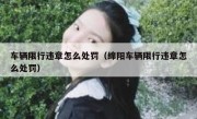 车辆限行违章怎么处罚（绵阳车辆限行违章怎么处罚） 