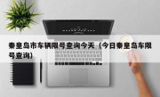 秦皇岛市车辆限号查询今天（今日秦皇岛车限号查询）