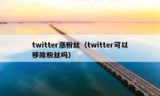 twitter涨粉丝（twitter可以移除粉丝吗） 