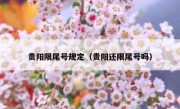 贵阳限尾号规定（贵阳还限尾号吗）