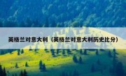 英格兰对意大利（英格兰对意大利历史比分） 