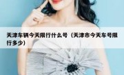 天津车辆今天限行什么号（天津市今天车号限行多少） 