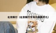 北京限行（北京限行字母代表数字几） 