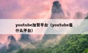 youtube加赞平台（youtube是什么平台） 