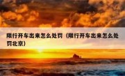 限行开车出来怎么处罚（限行开车出来怎么处罚北京） 