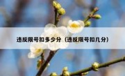 违反限号扣多少分（违反限号扣几分） 