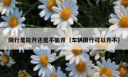 限行是能开还是不能开（车辆限行可以开不） 