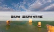 英冠积分（英冠积分榜雪缘园） 