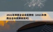 2021年陕西全运会奖牌榜（2021年陕西全运会奖牌榜实时） 