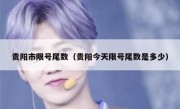 贵阳市限号尾数（贵阳今天限号尾数是多少）