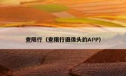 查限行（查限行摄像头的APP） 