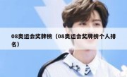 08奥运会奖牌榜（08奥运会奖牌榜个人排名） 