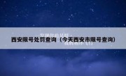 西安限号处罚查询（今天西安市限号查询） 