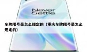 车牌限号是怎么规定的（重庆车牌限号是怎么规定的） 