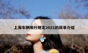 上海车辆限行规定2021的简单介绍 