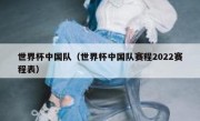 世界杯中国队（世界杯中国队赛程2022赛程表） 