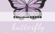 包含facebook流量的词条 