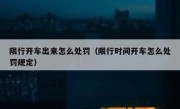 限行开车出来怎么处罚（限行时间开车怎么处罚规定） 