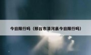今日限行吗（邢台市清河县今日限行吗） 