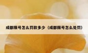 成都限号怎么罚款多少（成都限号怎么处罚） 