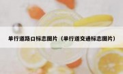 单行道路口标志图片（单行道交通标志图片）