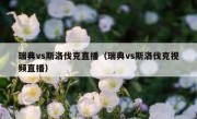 瑞典vs斯洛伐克直播（瑞典vs斯洛伐克视频直播） 
