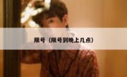 限号（限号到晚上几点） 