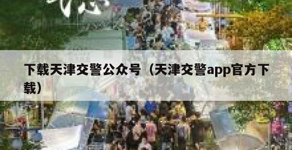 下载天津交警公众号（天津交警app官方下载）